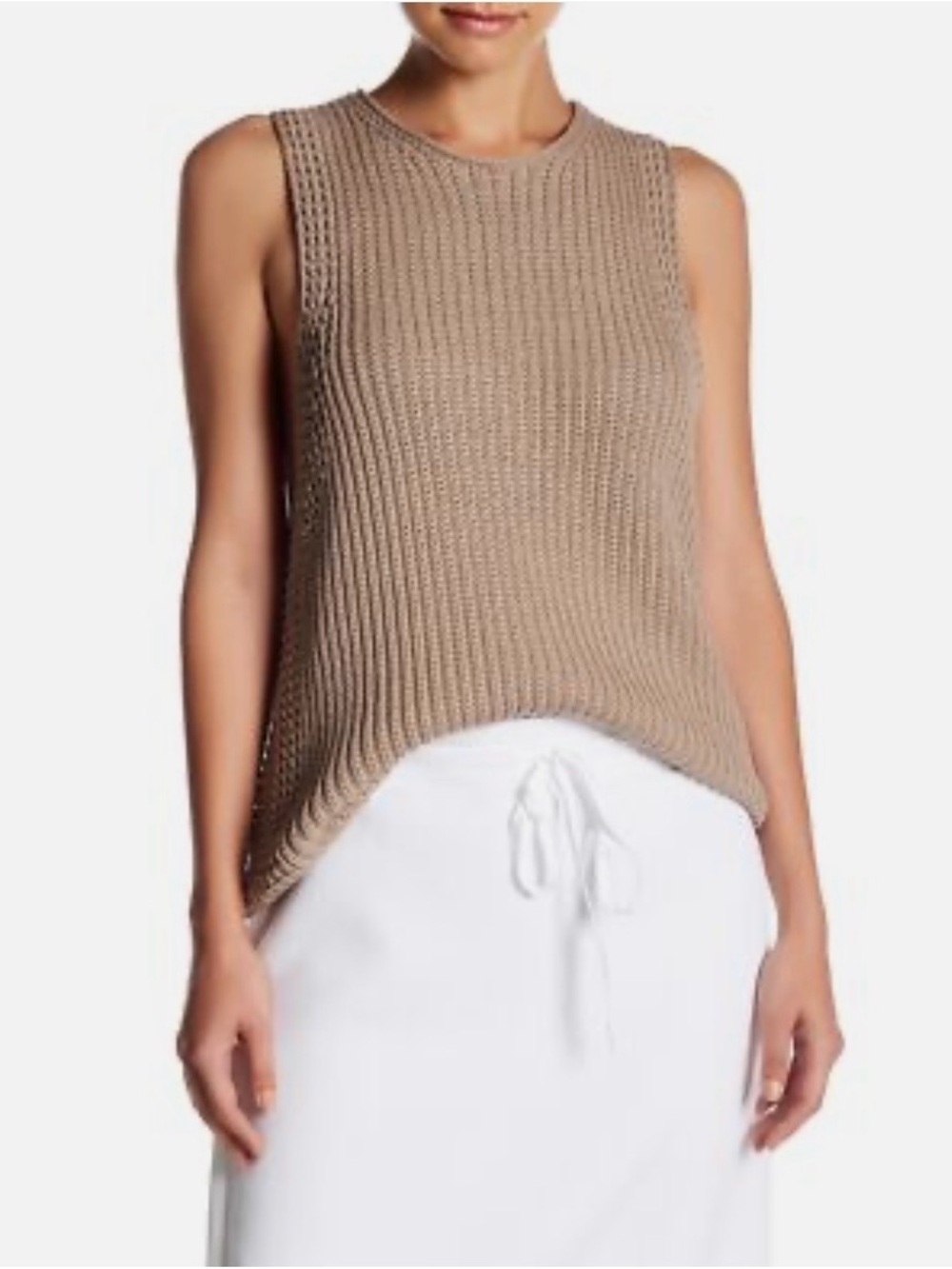 Vince Waffle Knit Sleeveless Top